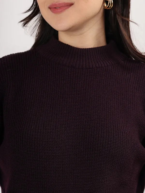 Purple_Women's_Premium_Knitted_Sweater_Soft_Winter_Pullover,_Elegant_Warm_Knitwear_For_Casual_&_Office_Wear