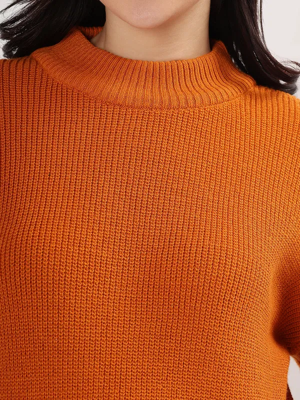 Rust_Women's_Premium_Knitted_Sweater_Soft_Winter_Pullover,_Elegant_Warm_Knitwear_For_Casual_&_Office_Wear