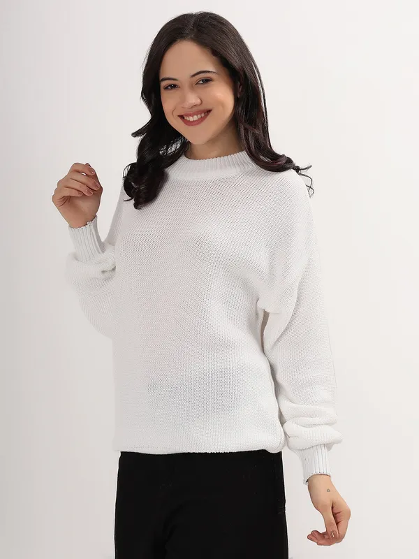 White_Women's_Premium_Knitted_Sweater_Soft_Winter_Pullover,_Elegant_Warm_Knitwear_For_Casual_&_Office_Wear