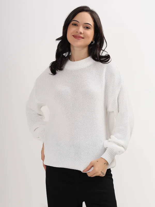 White_Women's_Premium_Knitted_Sweater_Soft_Winter_Pullover,_Elegant_Warm_Knitwear_For_Casual_&_Office_Wear