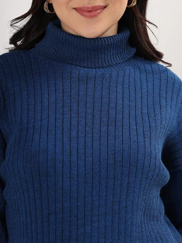 Airforce_Women_Woollen_Co-Ord_Set_High_Neck_Ribbed_Knit_Sweater_&_Wide_Leg_Pants_Winter_Warm_Knitwear