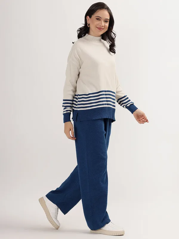 Airforce_Women_Winter_Woollen_Co-Ord_Set_Wool_Blend_High_Neck_Top_&_Wide_Leg_Pants_Warm_Knitwear_Tracksuit