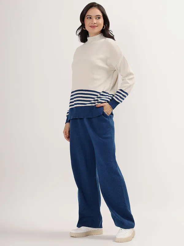 Airforce_Women_Winter_Woollen_Co-Ord_Set_Wool_Blend_High_Neck_Top_&_Wide_Leg_Pants_Warm_Knitwear_Tracksuit