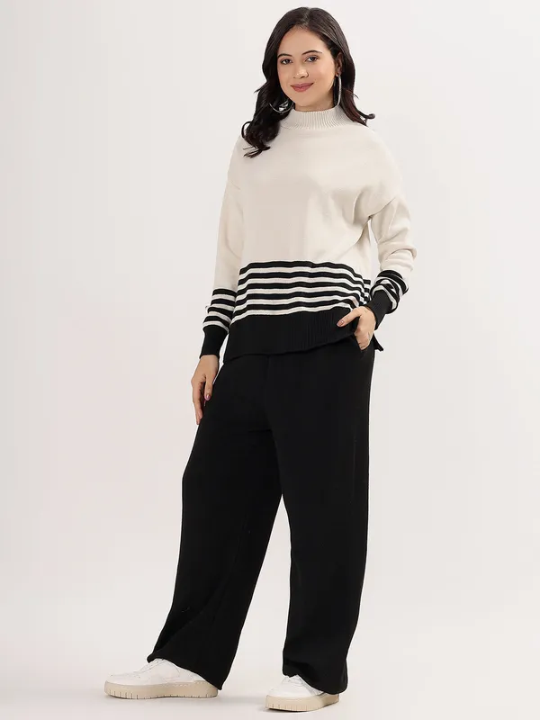 Black_Women_Winter_Woollen_Co-Ord_Set_Wool_Blend_High_Neck_Top_&_Wide_Leg_Pants_Warm_Knitwear_Tracksuit