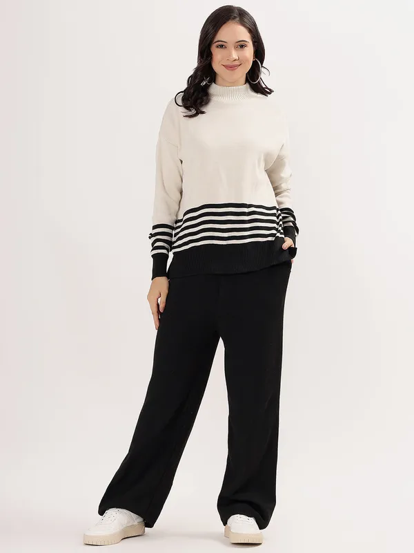Black_Women_Winter_Woollen_Co-Ord_Set_Wool_Blend_High_Neck_Top_&_Wide_Leg_Pants_Warm_Knitwear_Tracksuit