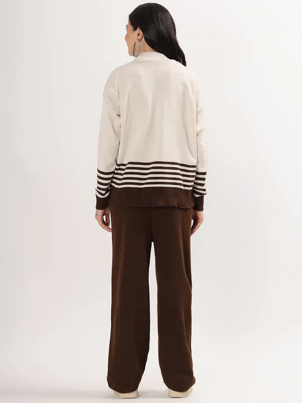 Brown_Women_Winter_Woollen_Co-Ord_Set_Wool_Blend_High_Neck_Top_&_Wide_Leg_Pants_Warm_Knitwear_Tracksuit