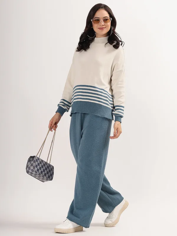 Steel-Grey_Women_Winter_Woollen_Co-Ord_Set_Wool_Blend_High_Neck_Top_&_Wide_Leg_Pants_Warm_Knitwear_Tracksuit