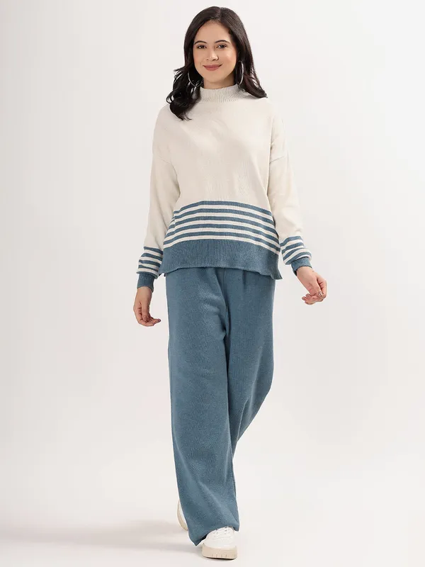Steel-Grey_Women_Winter_Woollen_Co-Ord_Set_Wool_Blend_High_Neck_Top_&_Wide_Leg_Pants_Warm_Knitwear_Tracksuit