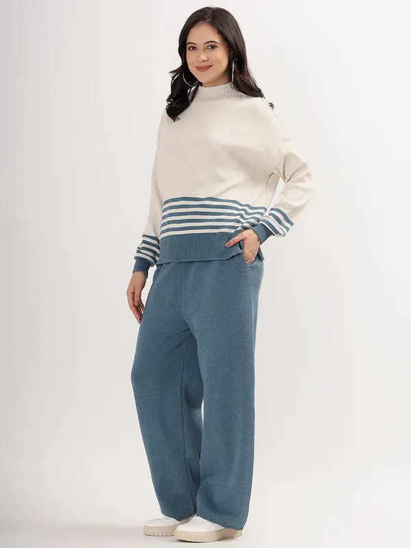 Steel-Grey_Women_Winter_Woollen_Co-Ord_Set_Wool_Blend_High_Neck_Top_&_Wide_Leg_Pants_Warm_Knitwear_Tracksuit