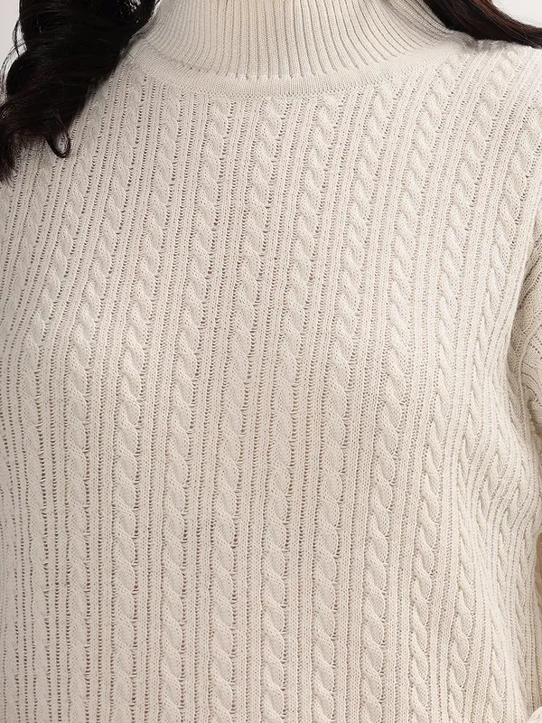 Cream_Chic_Knit_Lounge_Set_For_Women_Winter_Co-Ord_With_Wide_Leg_Pants