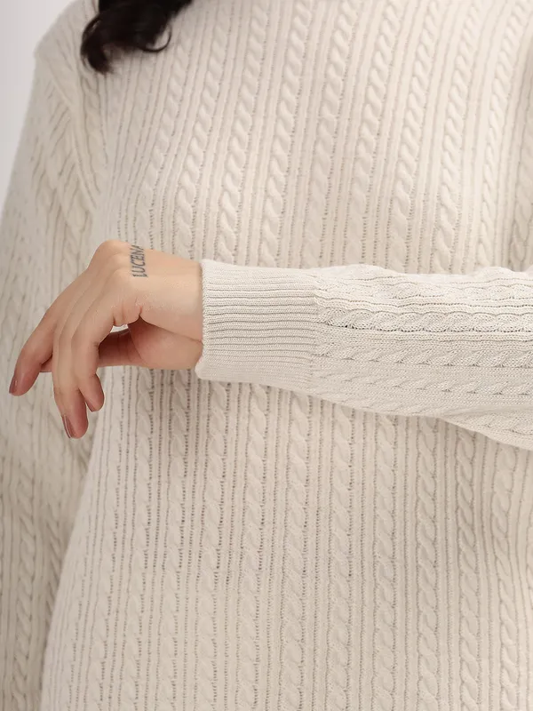 Cream_Chic_Knit_Lounge_Set_For_Women_Winter_Co-Ord_With_Wide_Leg_Pants
