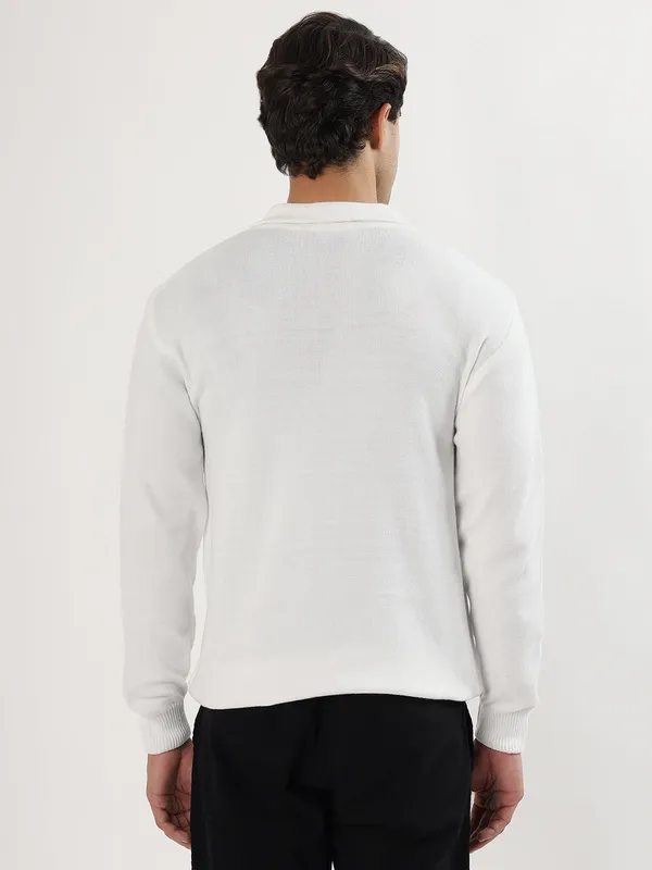 White_Men's_Polo_Johnny_Collar_Sweater_Premium_Winter_Knitwear_Stylish_&_Comfortable_Mens_Pullover