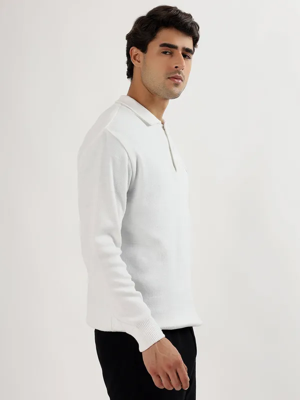 White_Men's_Polo_Johnny_Collar_Sweater_Premium_Winter_Knitwear_Stylish_&_Comfortable_Mens_Pullover