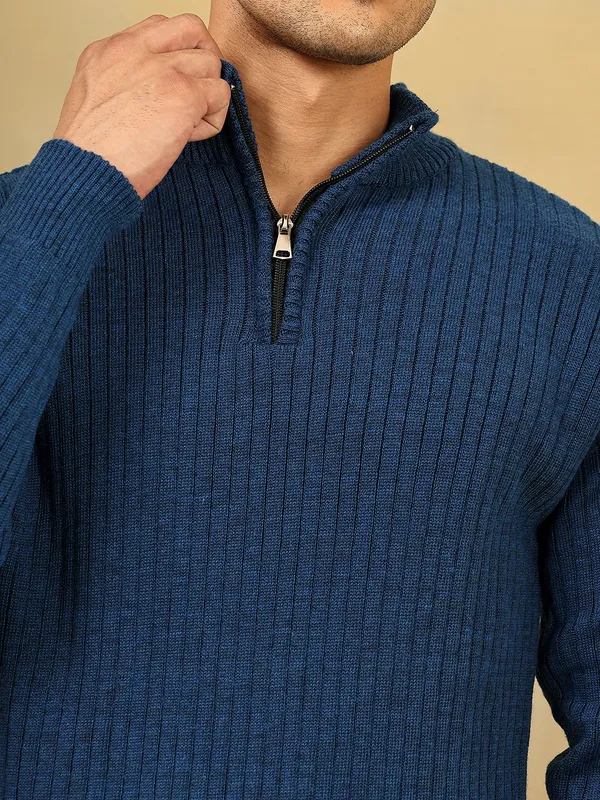 Airforce_Woolen_Zipper_Sweater_For_Men