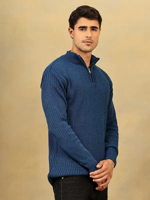 Airforce_Woolen_Zipper_Sweater_For_Men