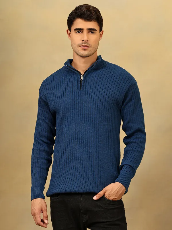 Airforce_Woolen_Zipper_Sweater_For_Men
