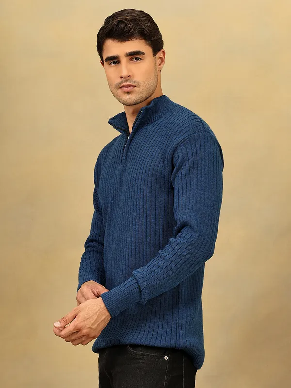 Airforce_Woolen_Zipper_Sweater_For_Men