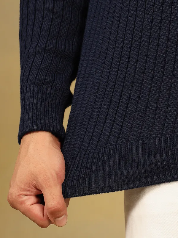Navy_Woolen_Zipper_Sweater_For_Men