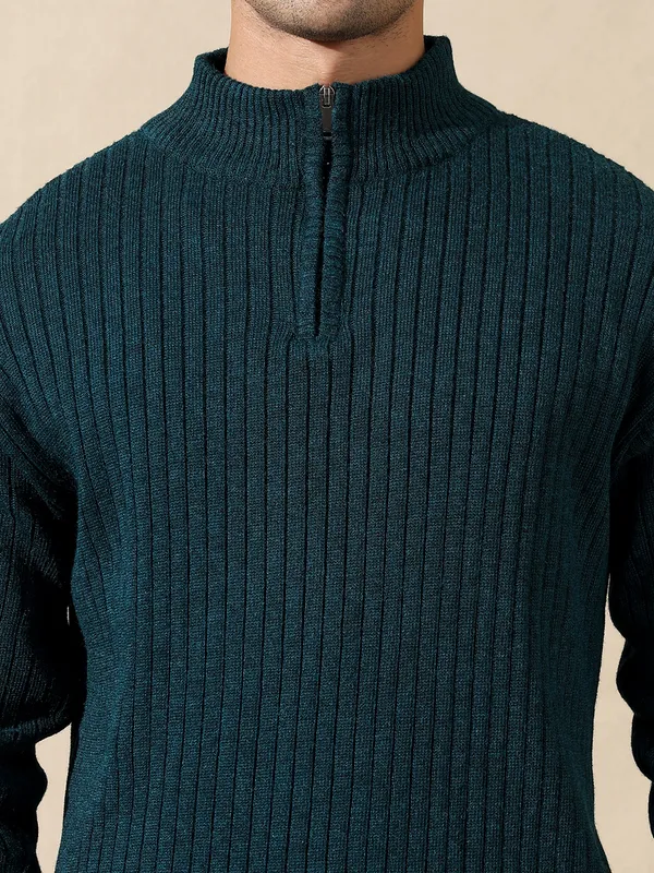 Peacock_Woolen_Zipper_Sweater_For_Men