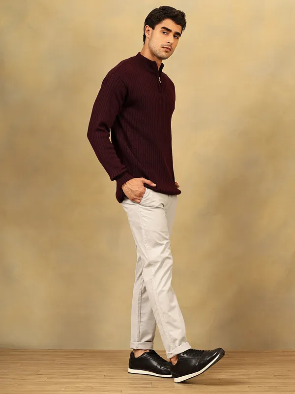 Purple_Woolen_Zipper_Sweater_For_Men