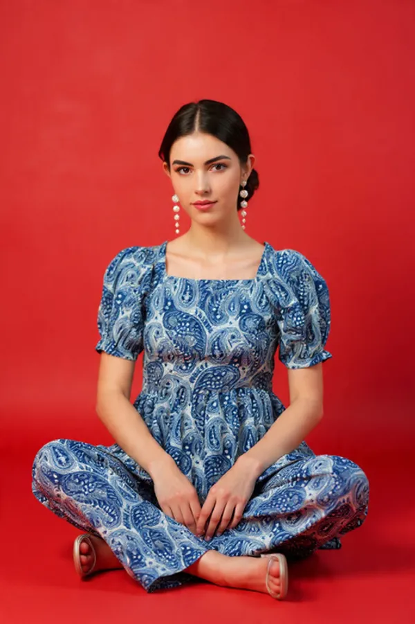 Blue_Rayon_Slub_Co-Ord_Set_For_Women