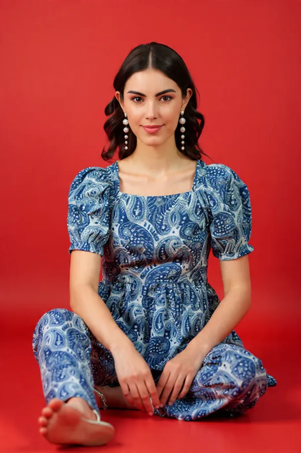 Blue_Rayon_Slub_Co-Ord_Set_For_Women