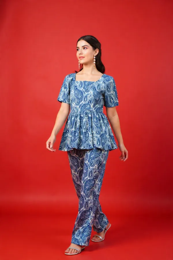 Blue_Rayon_Slub_Co-Ord_Set_For_Women