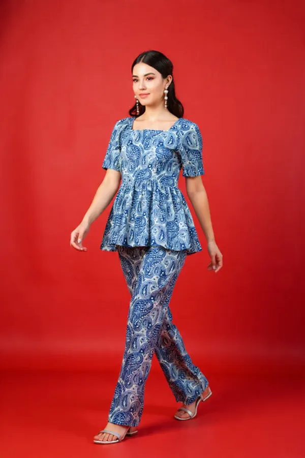 Blue_Rayon_Slub_Co-Ord_Set_For_Women