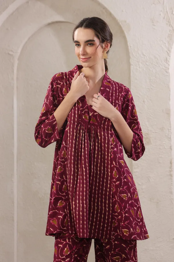 Maroon_Rayon_Slub_Trendy_Printed_Co-Ord_Set_For_Women