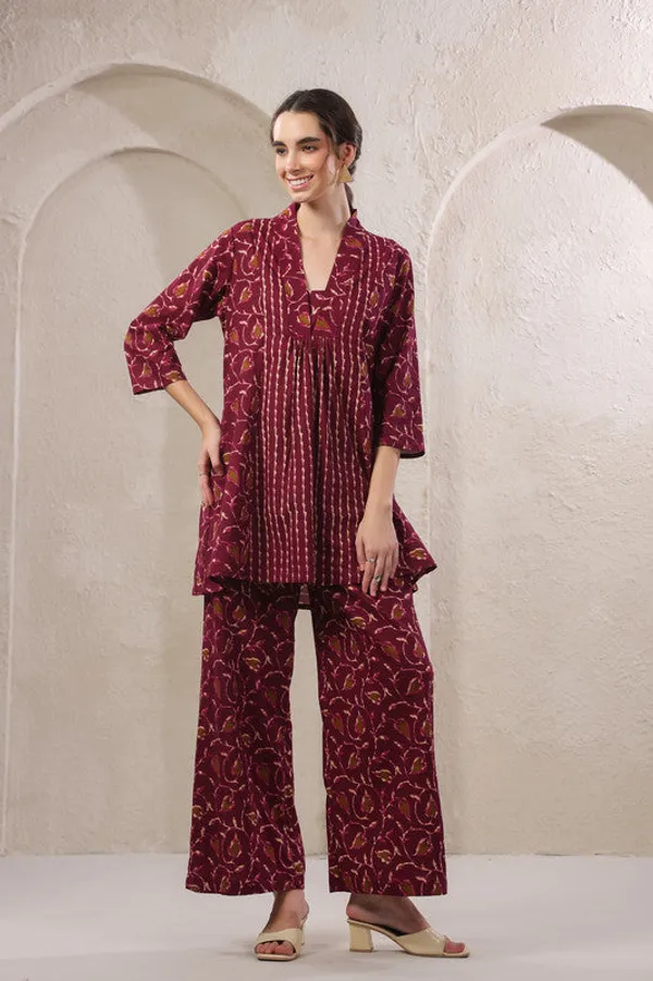 Maroon_Rayon_Slub_Trendy_Printed_Co-Ord_Set_For_Women