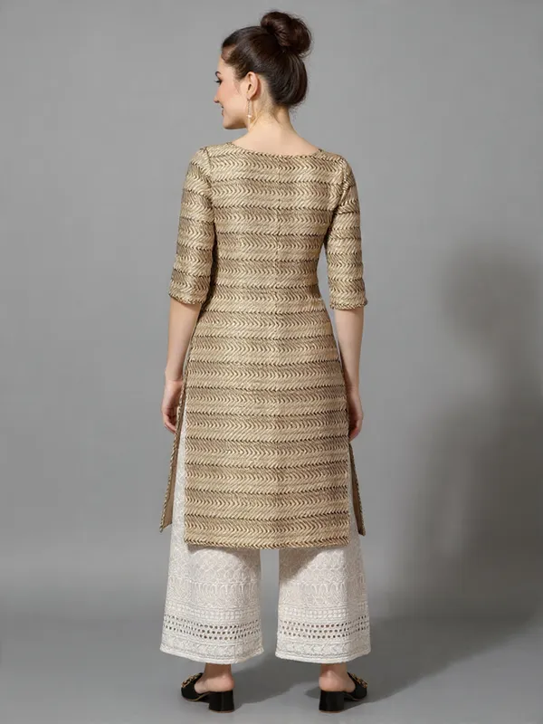 Cream_Cotton_Blend_Kurta_For_Women