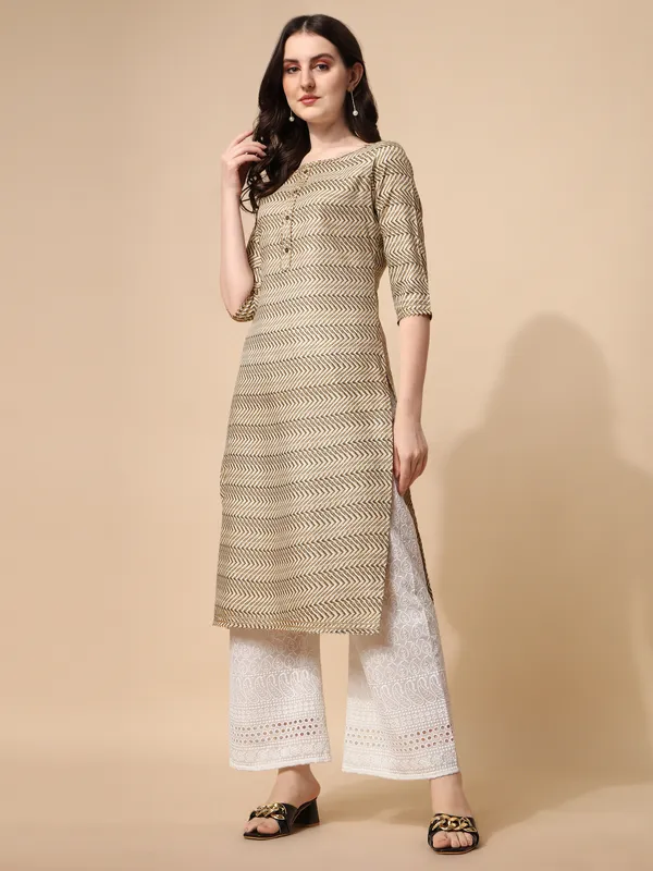 Cream_Cotton_Blend_Kurta_For_Women