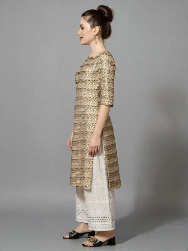 Cream_Cotton_Blend_Kurta_For_Women