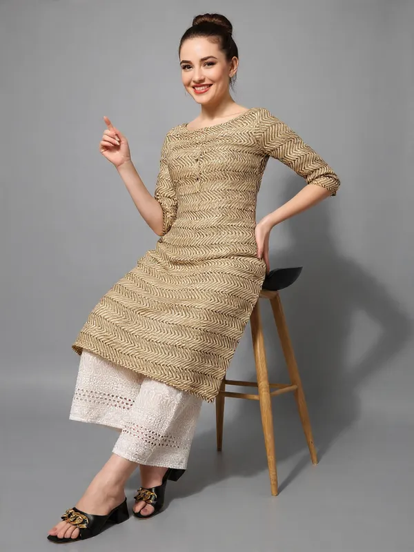 Cream_Cotton_Blend_Kurta_For_Women