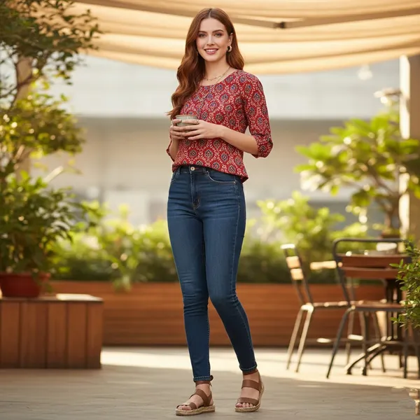 Red_Rayon_Slub_Summer_Wear_Top_For_Women