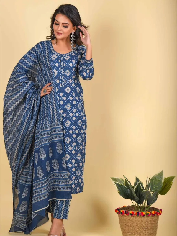 Blue_Rayon_Slub_&_Dupatta_Kotachex_Kurta_Set_For_Women