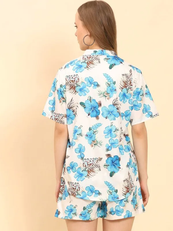 Blue_&_White_Rayon_Slub_Holiday_Summer_Co-Ord_Wear_For_Women