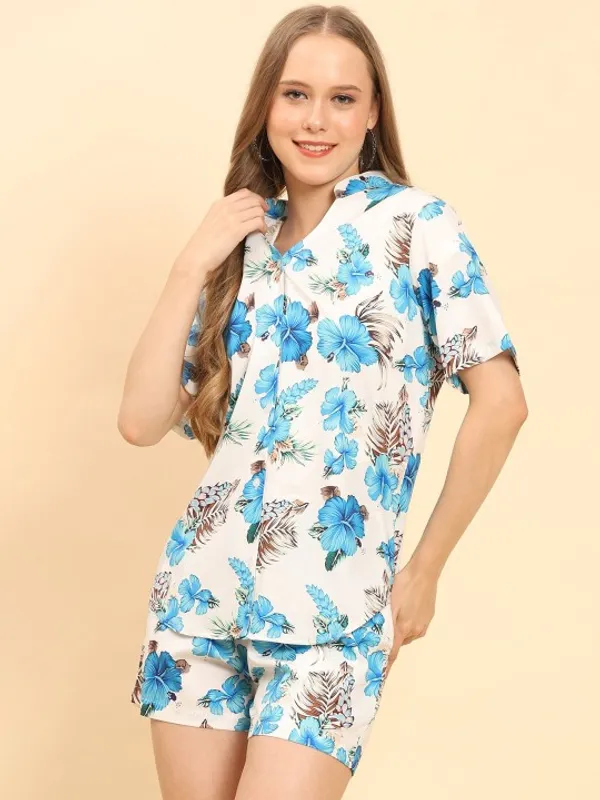 Blue_&_White_Rayon_Slub_Holiday_Summer_Co-Ord_Wear_For_Women