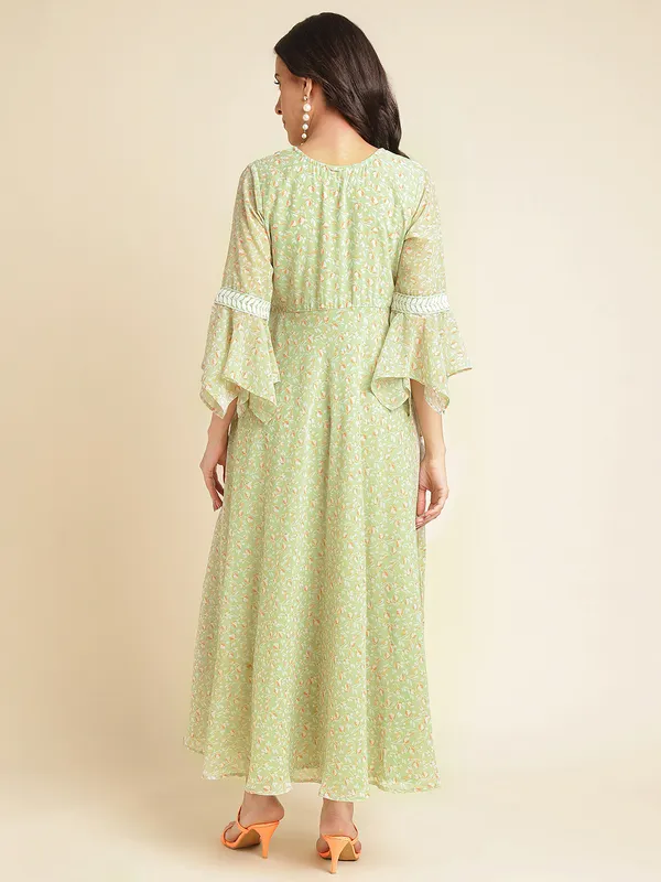 Green_Imported_Georgette_Embroidered_Dresses_For_Women