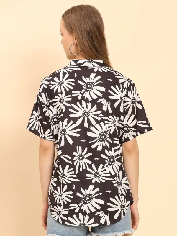 Black_Rayon_Slub_Designer_Luxe_Women_Shirt_For_Women