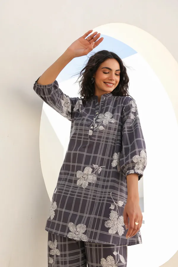 Grey_Rayon_Slub_Co-Ord_Set_For_Women