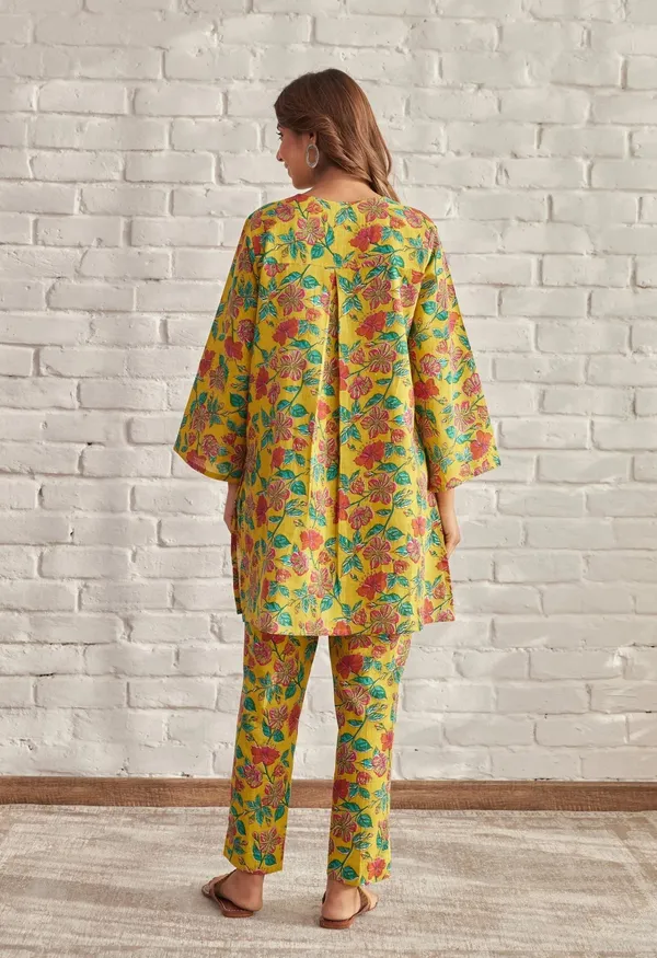 Yellow_Rayon_Slub_Co-Ord_Set_For_Women