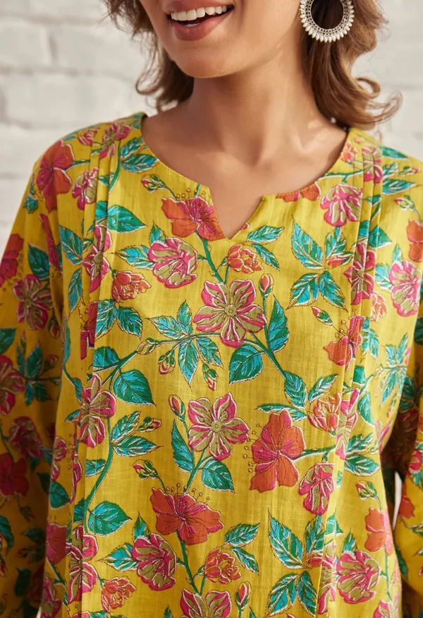 Yellow_Rayon_Slub_Co-Ord_Set_For_Women
