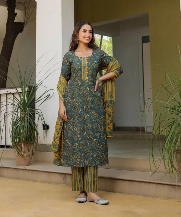Rayon_Slub_&_Dupatta_Kotachex_Kurta_Set_For_Women