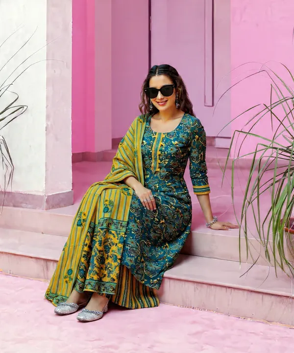 Rayon_Slub_&_Dupatta_Kotachex_Kurta_Set_For_Women