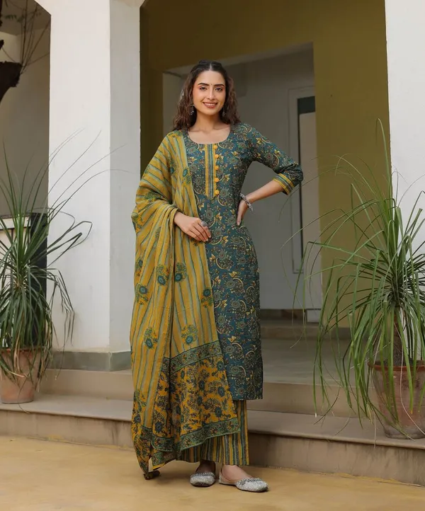 Rayon_Slub_&_Dupatta_Kotachex_Kurta_Set_For_Women