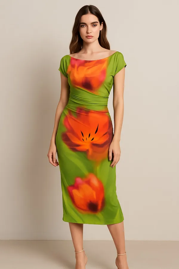Green_Powernet_Bodycon_Dress_For_Women