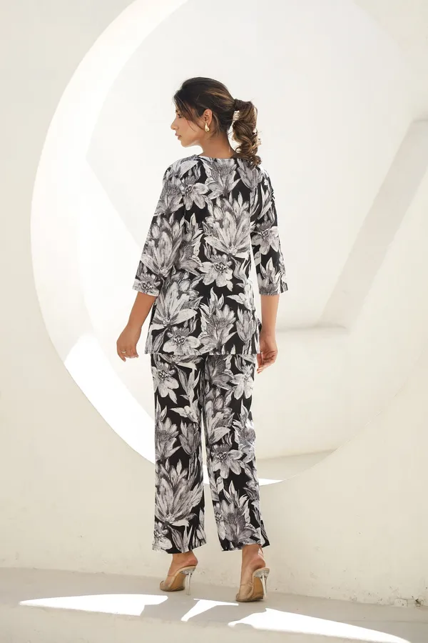 Black_Rayon_Slub_Designer_Festive_Co-Ord_Outfit_For_Women