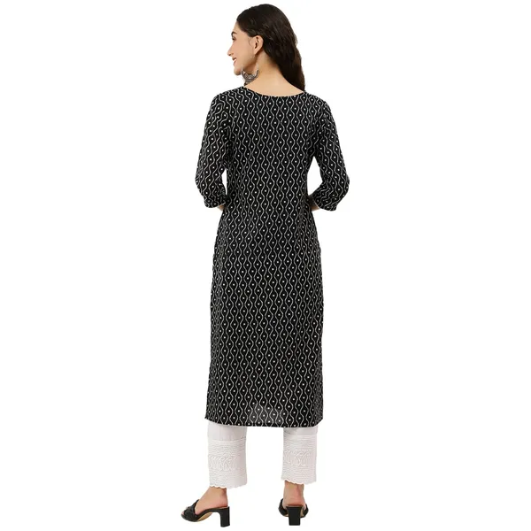 Black_Cotton_Blend_Kurti_For_Women