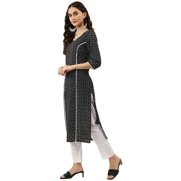 Black_Cotton_Blend_Kurti_For_Women